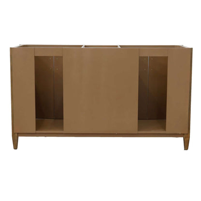 60" Double vanity in Walnut finish - cabinet only - 400901-60D-WA