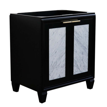 30" Single sink vanity in Black finish - cabinet only - 400990-30-BL