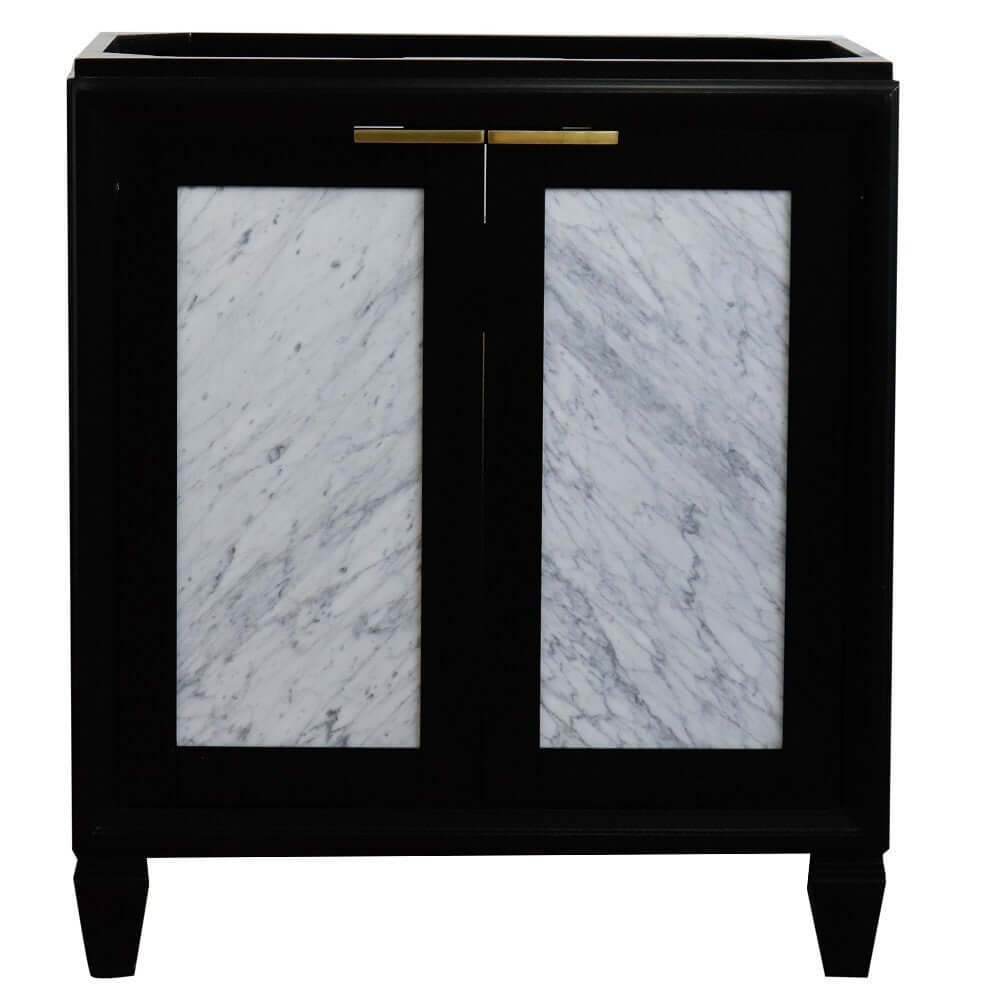 30" Single sink vanity in Black finish - cabinet only - 400990-30-BL