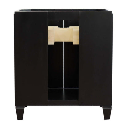 30" Single sink vanity in Black finish - cabinet only - 400990-30-BL