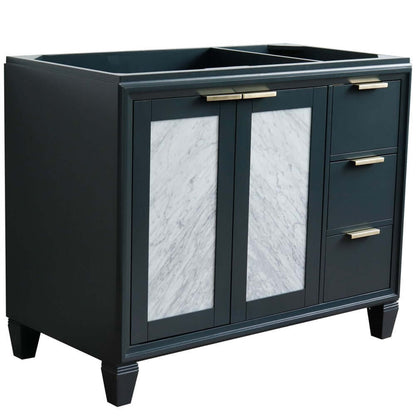 42" Single sink vanity in Dark Gray finish - Left door- Cabinet only - 400990-42L-DG