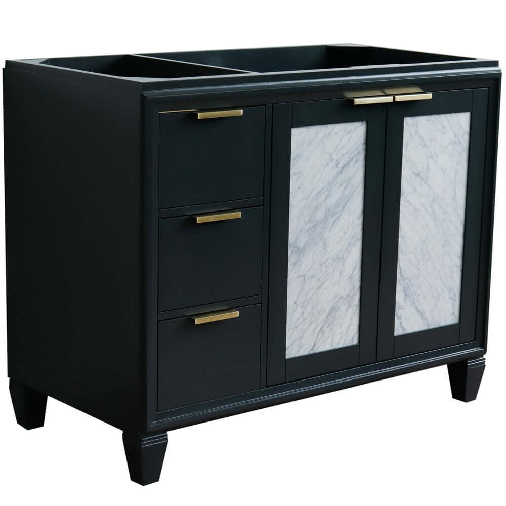 42" Single sink vanity in Dark Gray finish - Right door- Cabinet only - 400990-42R-DG