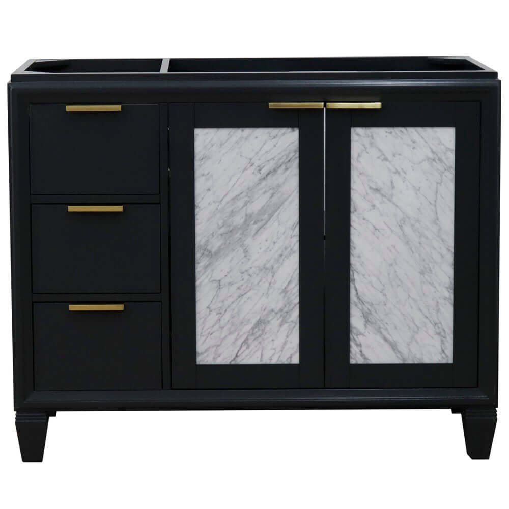 42" Single sink vanity in Dark Gray finish - Right door- Cabinet only - 400990-42R-DG