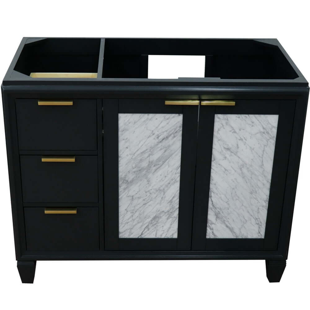 42" Single sink vanity in Dark Gray finish - Right door- Cabinet only - 400990-42R-DG