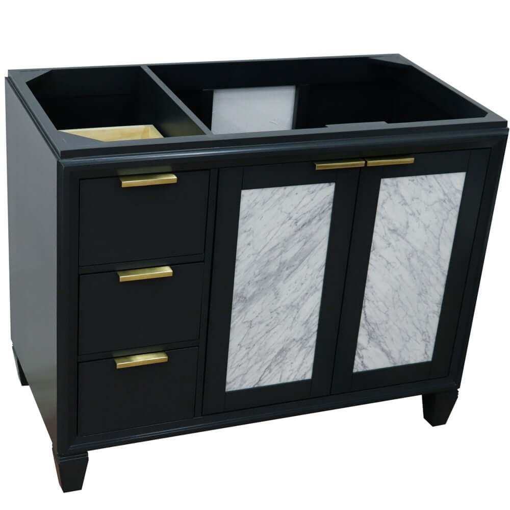 42" Single sink vanity in Dark Gray finish - Right door- Cabinet only - 400990-42R-DG