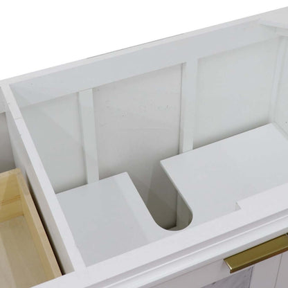 42" Single sink vanity in White finish - Right door- Cabinet only - 400990-42R-WH