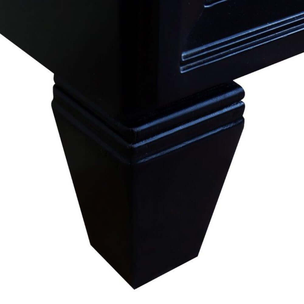 43" Single vanity in Black finish with Black galaxy and rectangle sink- Left door/Left sink - 400990-43L-BL-BGRL