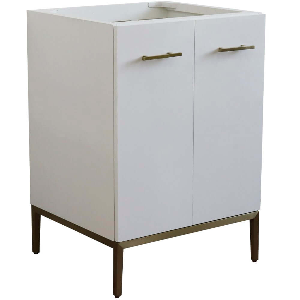 24" Single sink vanity in White finish - cabinet only - 408001-24-WH