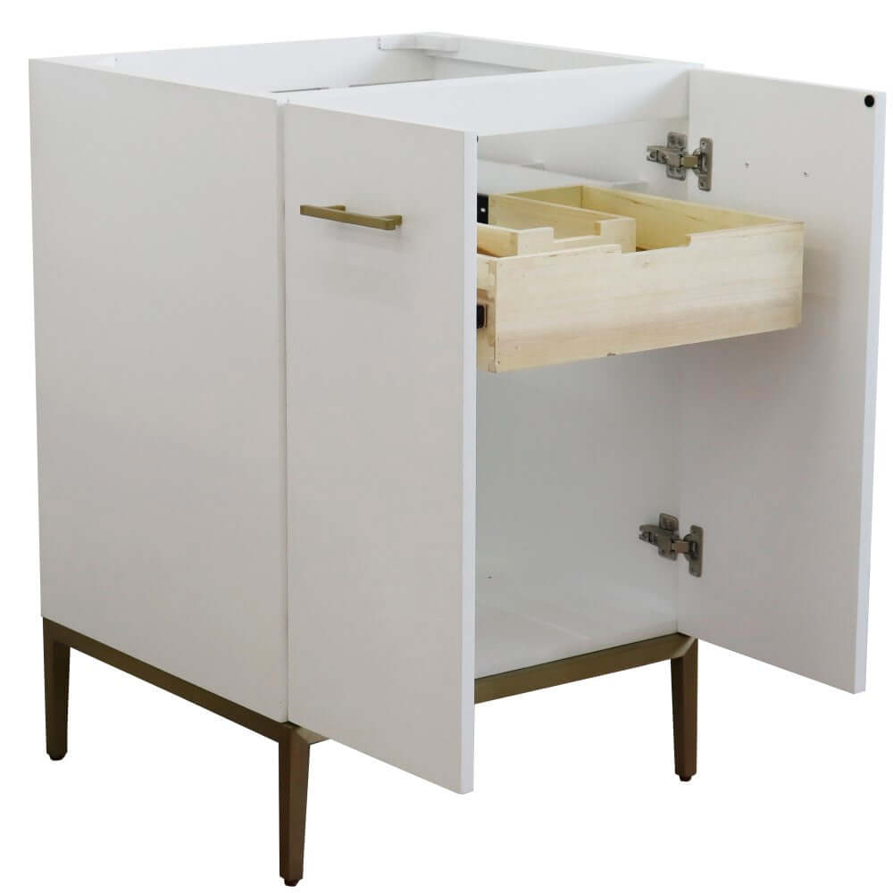 24" Single sink vanity in White finish - cabinet only - 408001-24-WH