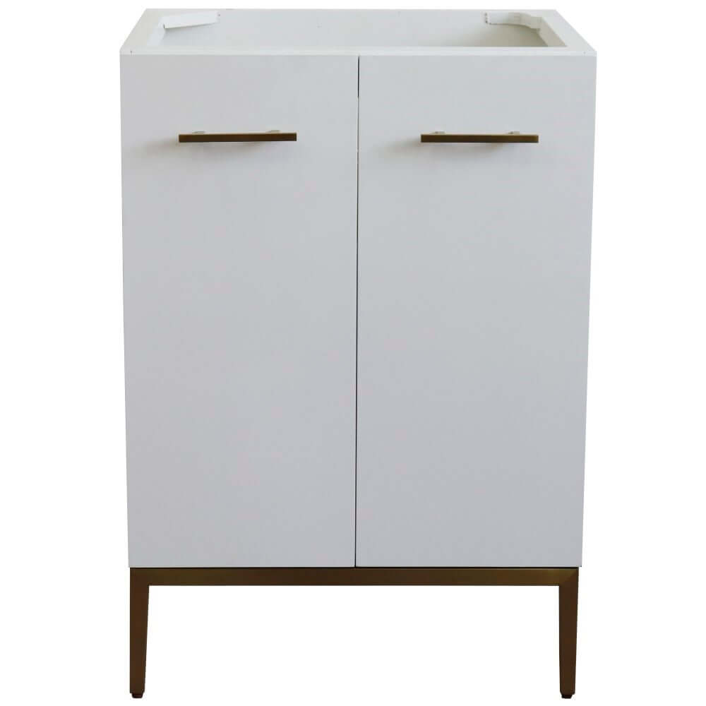 24" Single sink vanity in White finish - cabinet only - 408001-24-WH