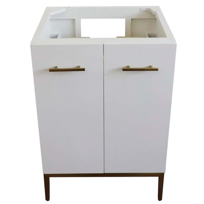 24" Single sink vanity in White finish - cabinet only - 408001-24-WH