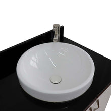 Load image into Gallery viewer, 61&quot; Double sink vanity in White finish with Black galaxy granite and round sink - 408001-61D-WH-BGRD