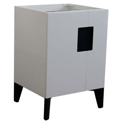 24" Single sink vanity in White finish - cabinet only - 408800-24-WH