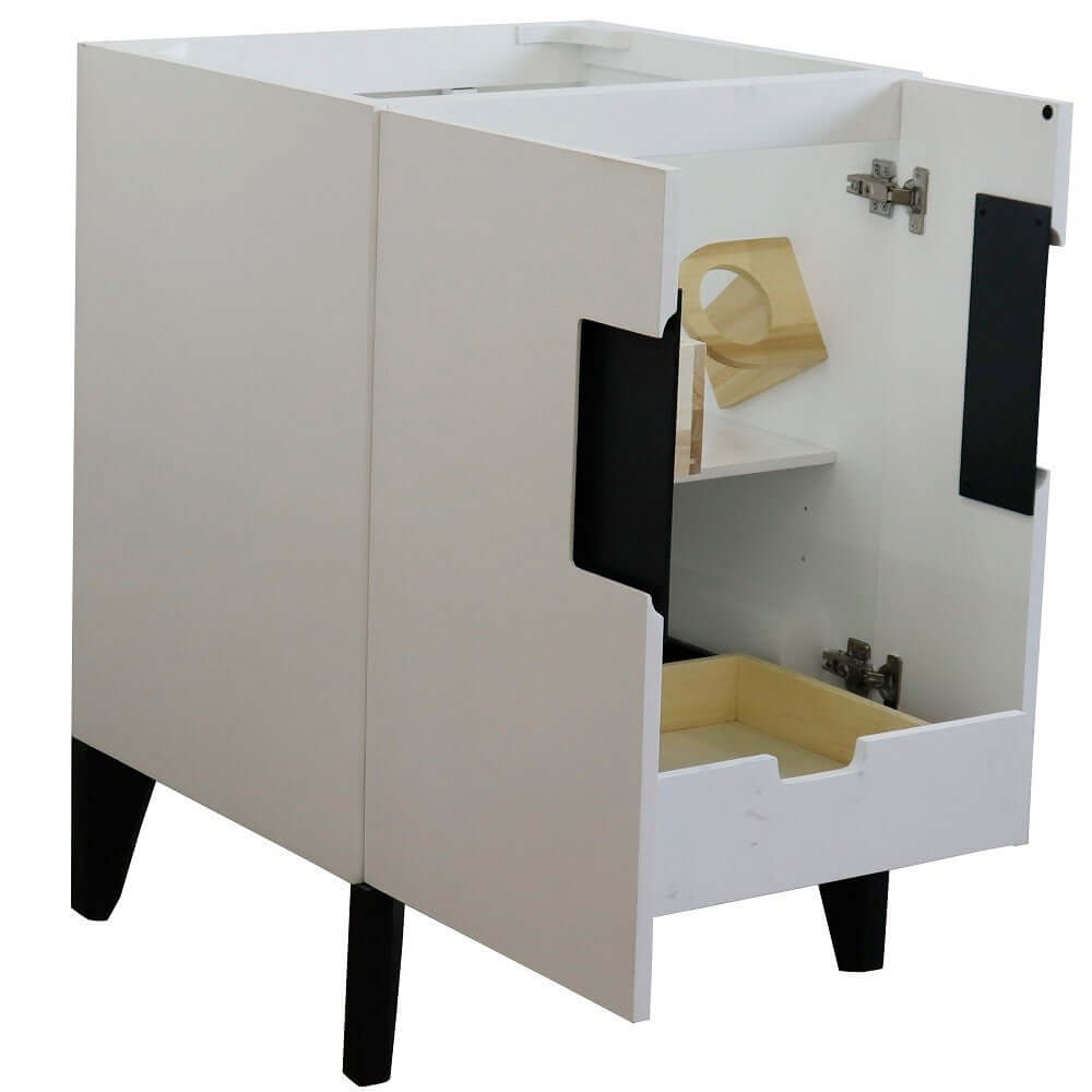 24" Single sink vanity in White finish - cabinet only - 408800-24-WH