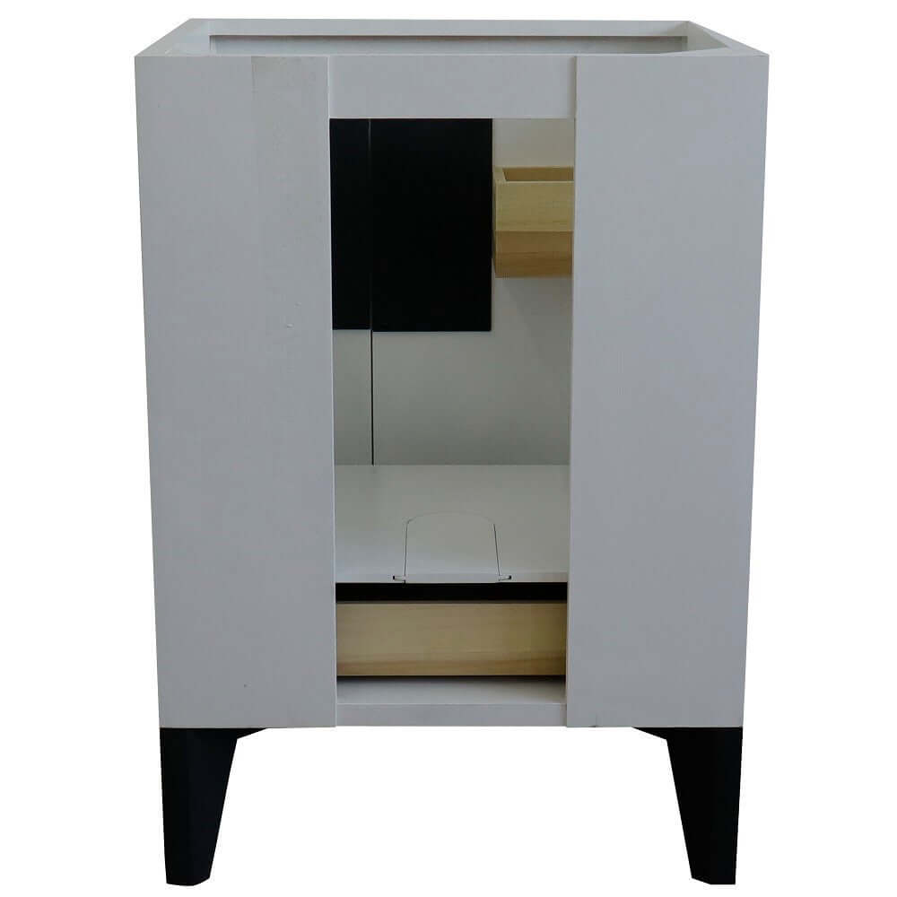 24" Single sink vanity in White finish - cabinet only - 408800-24-WH