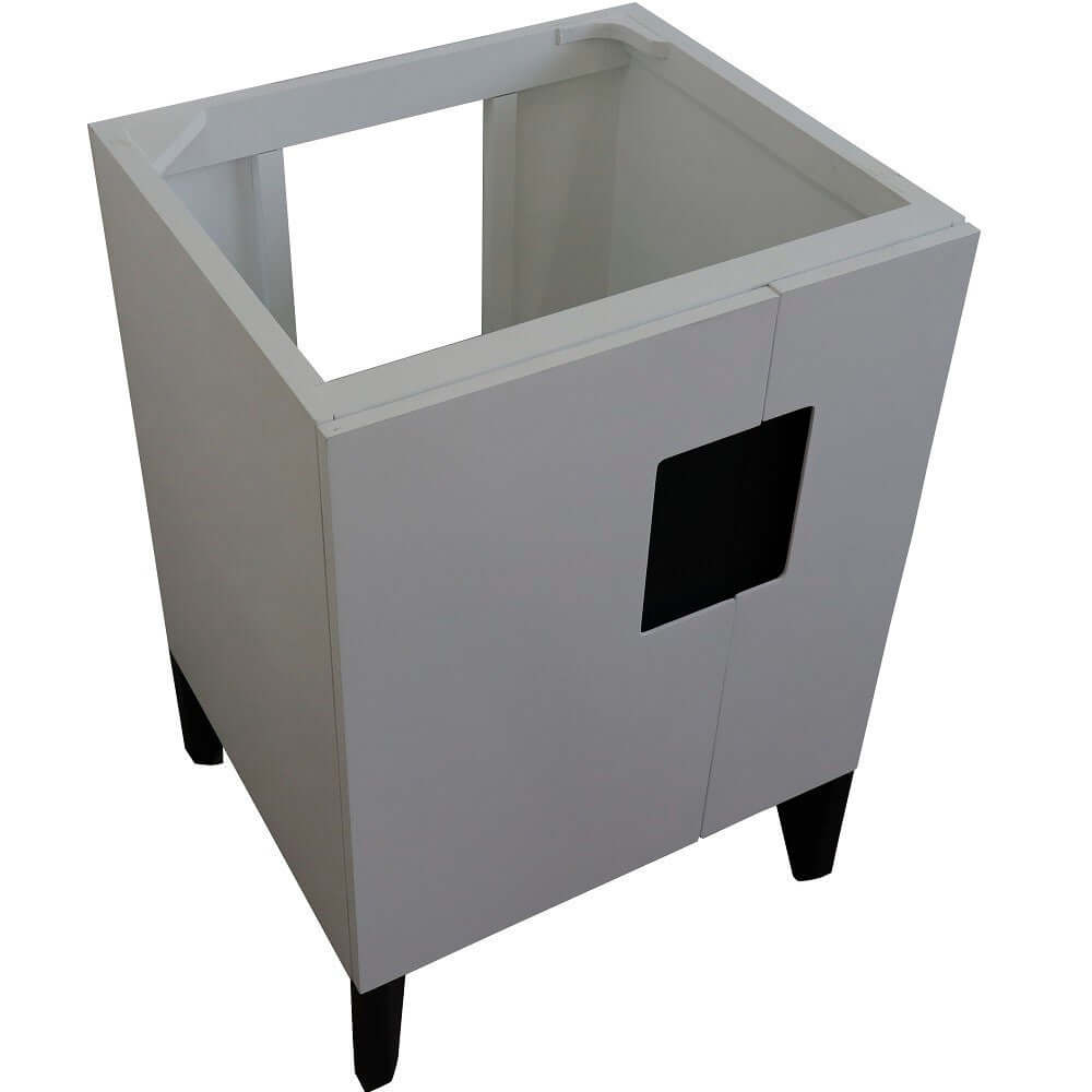 24" Single sink vanity in White finish - cabinet only - 408800-24-WH