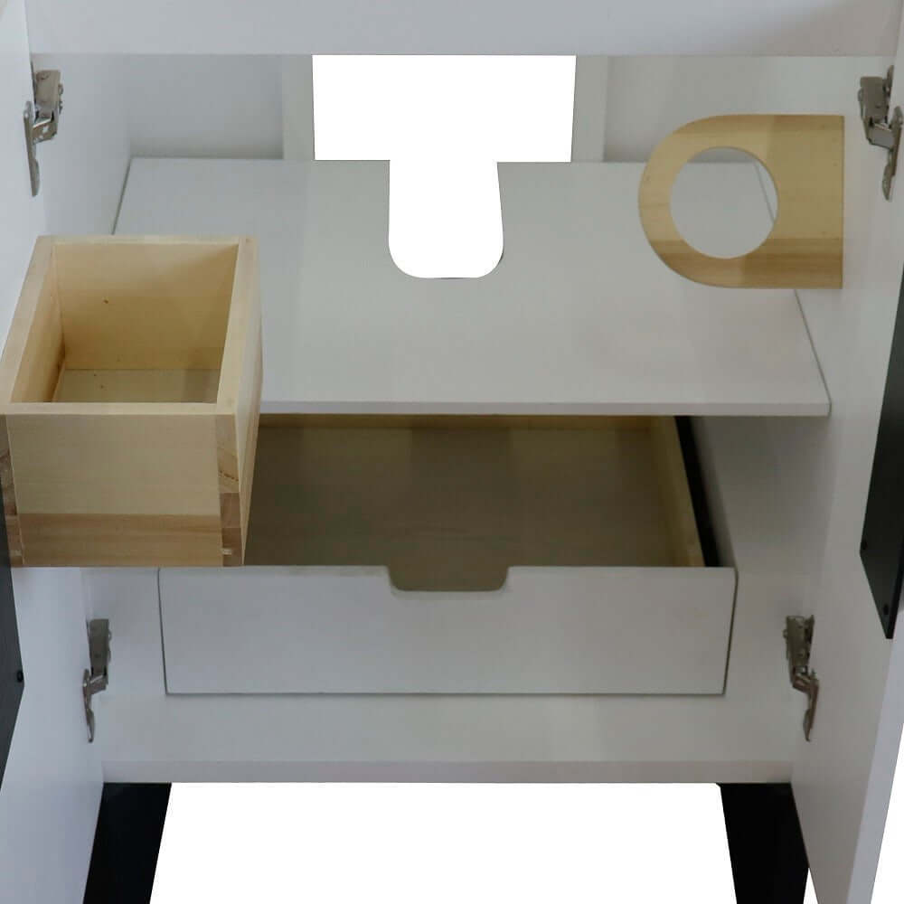 24" Single sink vanity in White finish - cabinet only - 408800-24-WH