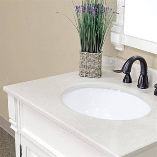 30 in Single sink vanity-wood-white - 205030-WH