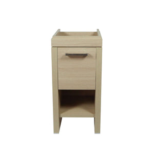 16" Single Sink Vanity In Neutral with White Ceramic Top - 500137-CO