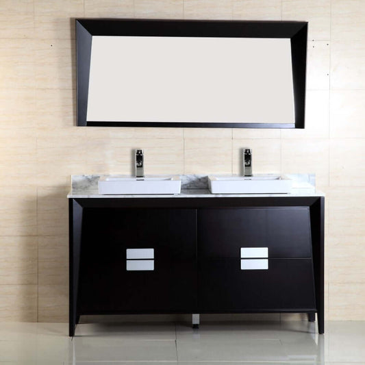 60-inch Double sink vanity - 500410-ES-WH-60D