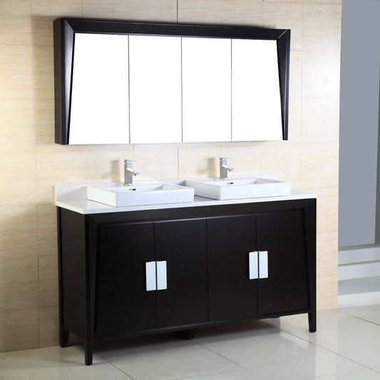 60-inch Double sink vanity - 500410D-ES-WH-60D