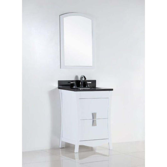 24 in. Single sink vanity with black galaxy top - 500701-24-BG