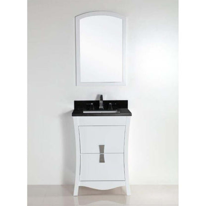 24 in. Single sink vanity with black galaxy top - 500701-24-BG