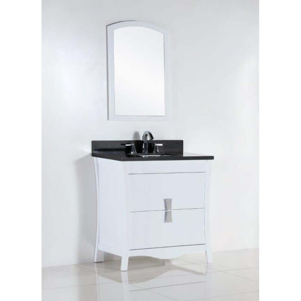 30 in. Single sink vanity with black galaxy top - 500701-30-BG