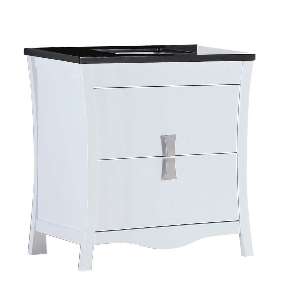 30 in. Single sink vanity with black galaxy top - 500701-30-BG