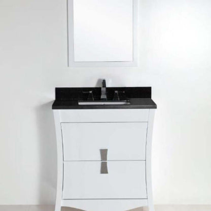 30 in. Single sink vanity with black galaxy top - 500701-30-BG