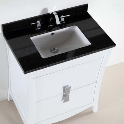 30 in. Single sink vanity with black galaxy top - 500701-30-BG