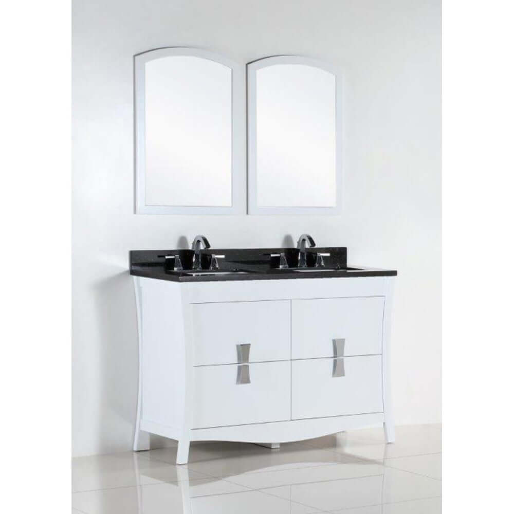 48 in. Double sink vanity with black galaxy top - 500701-48D-BG