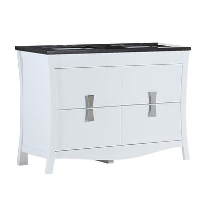 48 in. Double sink vanity with black galaxy top - 500701-48D-BG