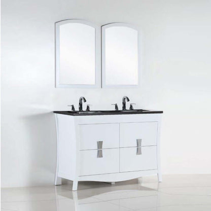 48 in. Double sink vanity with black galaxy top - 500701-48D-BG