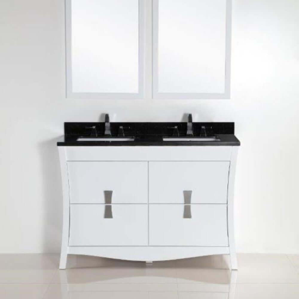 48 in. Double sink vanity with black galaxy top - 500701-48D-BG