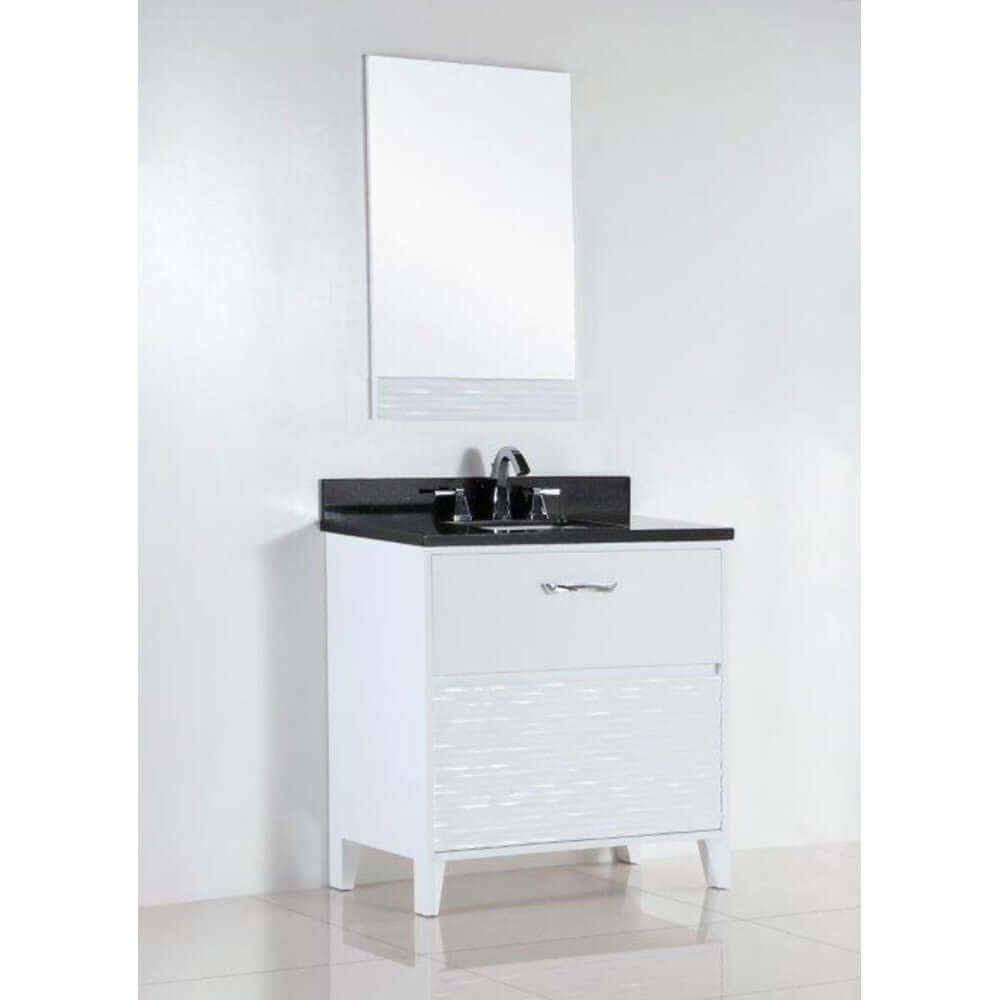 30 in. Single sink vanity with black galaxy top - 500709-30-BG