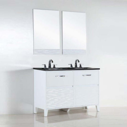 48 in. Double sink vanity with black galaxy top - 500709-48D-BG