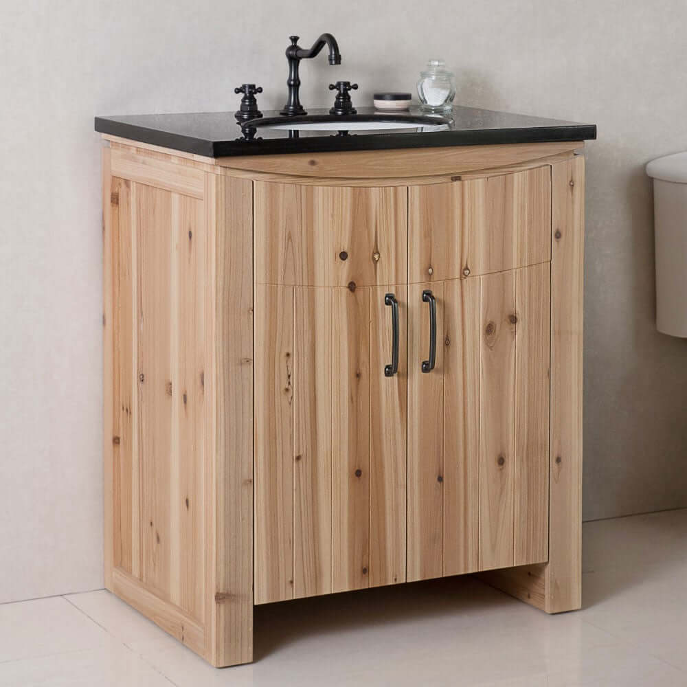 30 in Single sink vanity-solid fir-natural - 6001-30-NL-BG