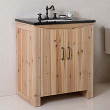 Load image into Gallery viewer, 30 in Single sink vanity-solid fir-natural - 6001-30-NL-BG
