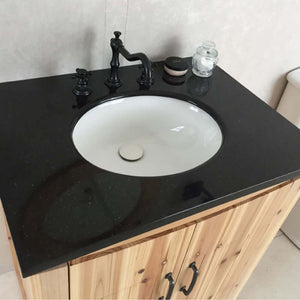 30 in Single sink vanity-solid fir-natural - 6001-30-NL-BG