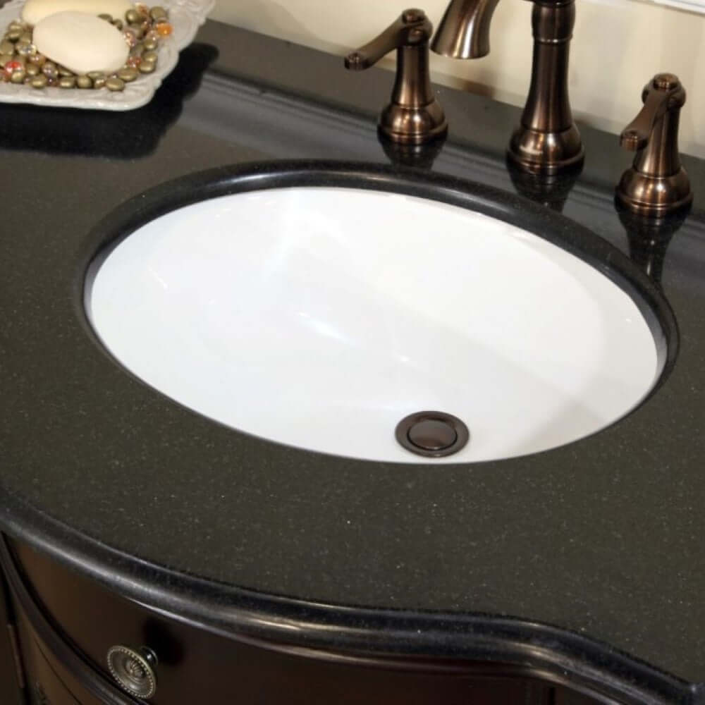 48 in Single sink vanity-wood-dark mahogany-black galaxy - 600161-DM-BG