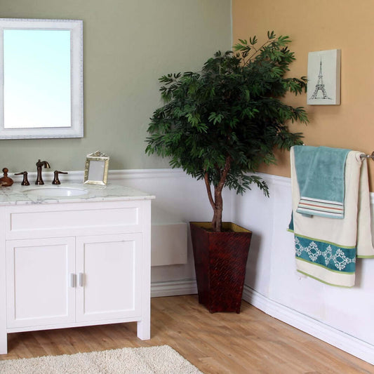 36 in Single sink vanity-wood-white - 600168-36W