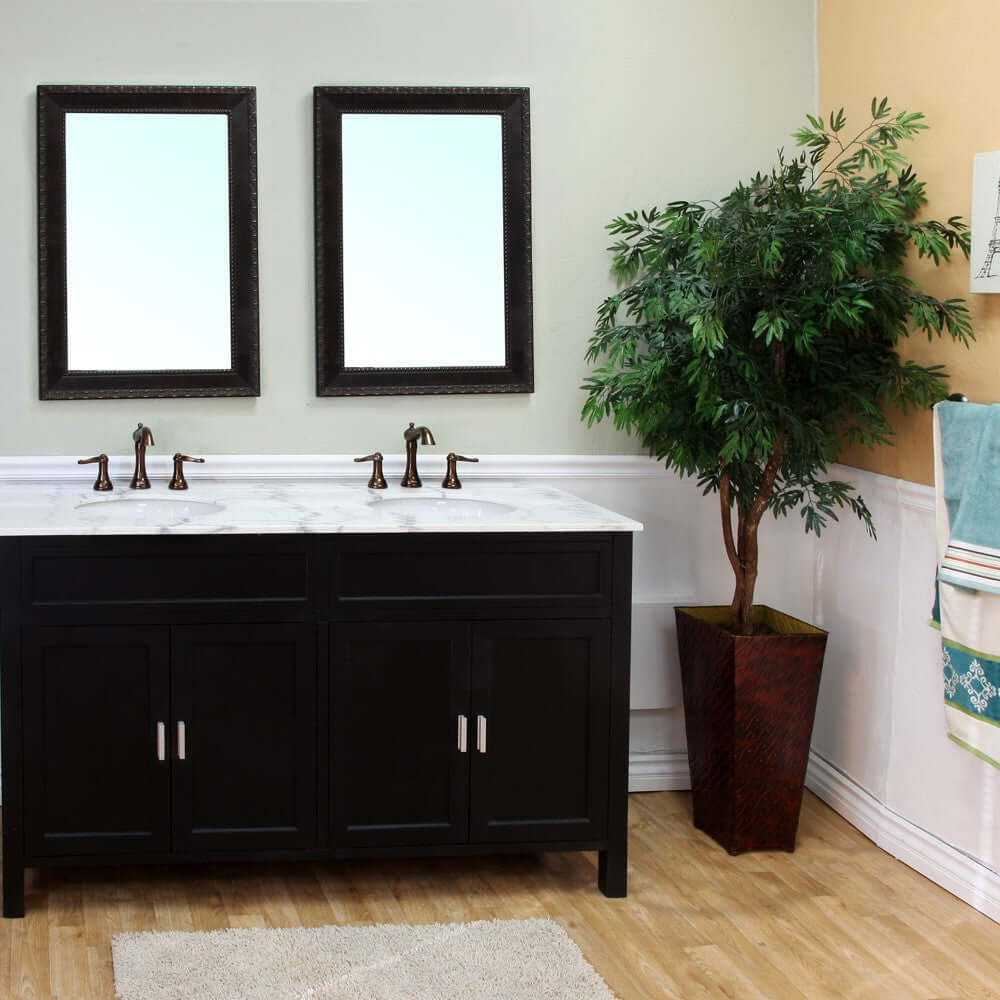 60 in Double sink vanity-wood-ebony - 600168-60B