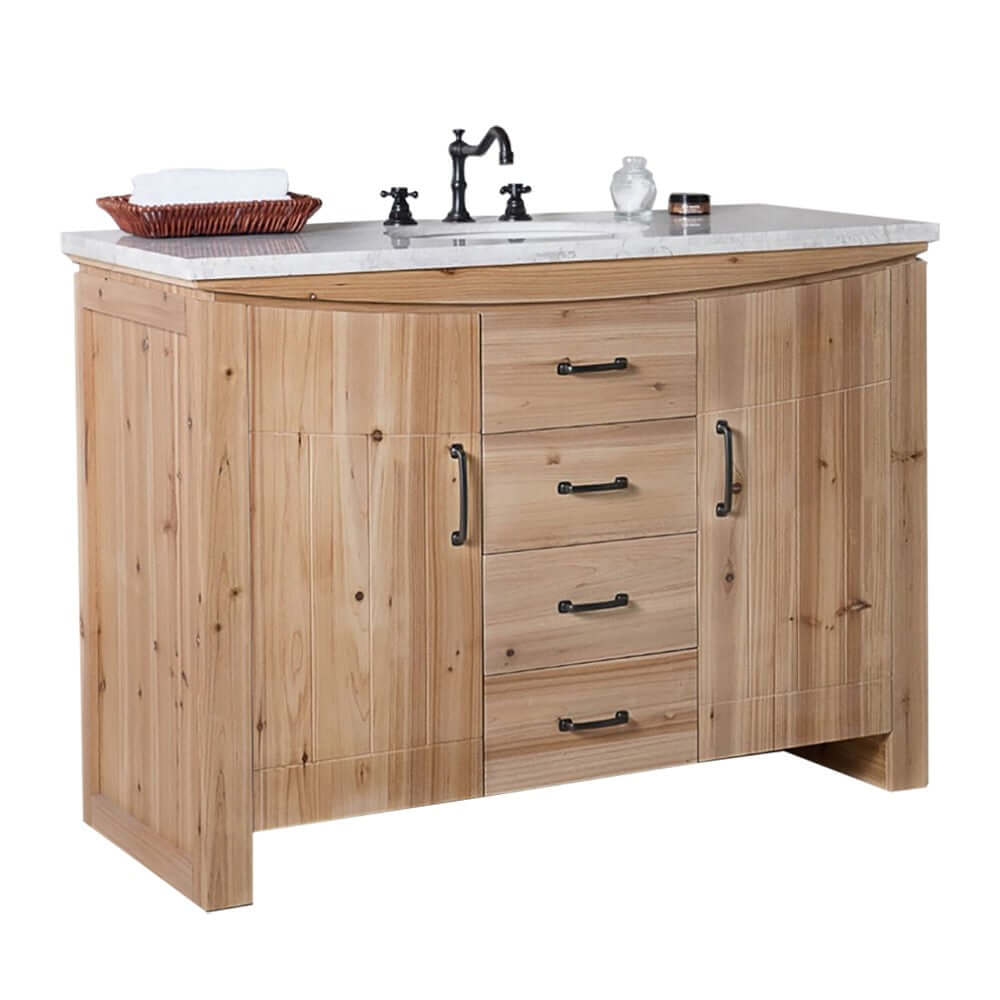 48 in Single sink vanity-solid fir-natural - 6001C-48-NL-JW