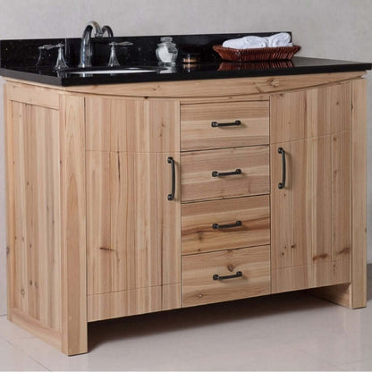 48 in Single sink vanity-solid fir-natural - 6001L-48-NL-BG