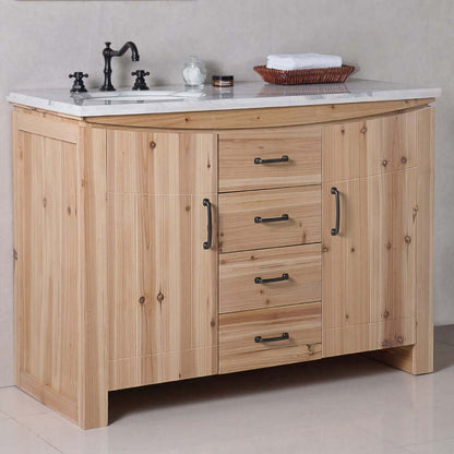 48 in Single sink vanity-solid fir-natural - 6001L-48-NL-JW