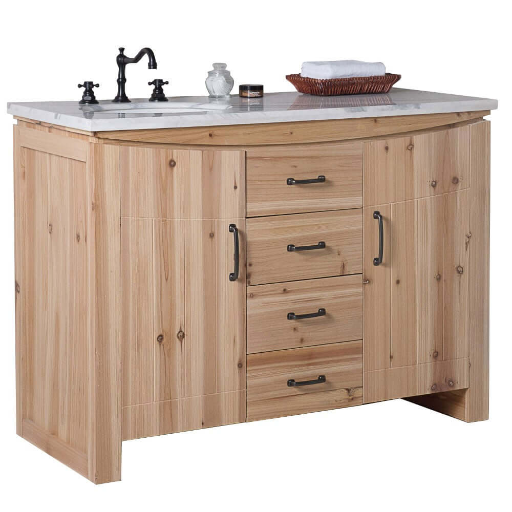 48 in Single sink vanity-solid fir-natural - 6001L-48-NL-JW