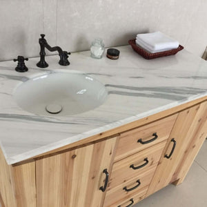 48 in Single sink vanity-solid fir-natural - 6001L-48-NL-JW