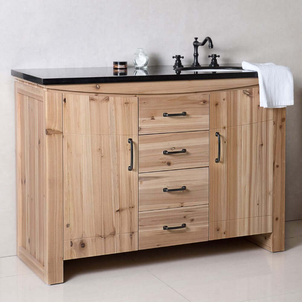 48 in Single sink vanity-solid fir-natural - 6001R-48-NL-BG