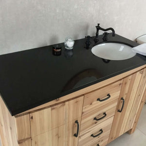 48 in Single sink vanity-solid fir-natural - 6001R-48-NL-BG